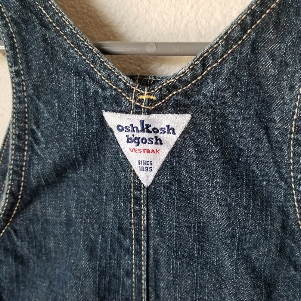 OshKosh B'Gosh Fully Lined Denim Overalls 12M with Leg Snaps